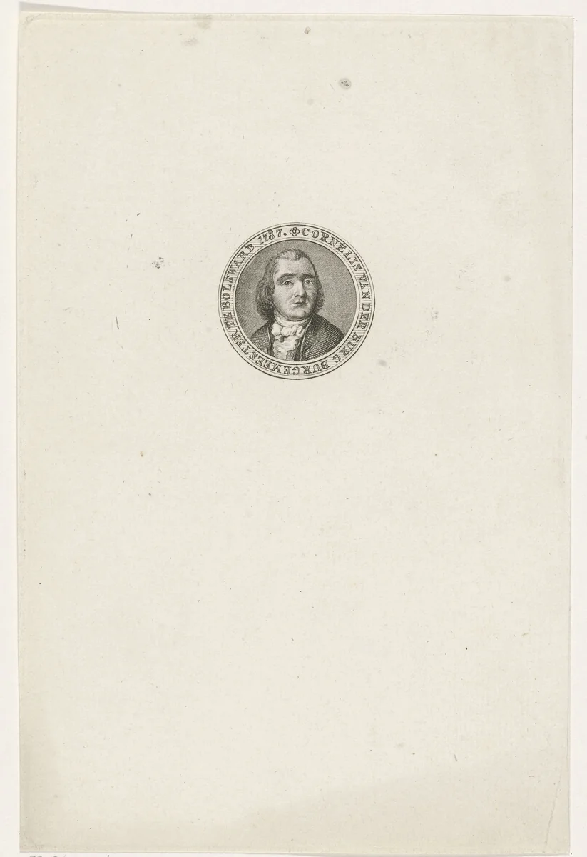 Portret van Cornelis van der Burg by Abraham Jacobsz. Hulk, print, 1787