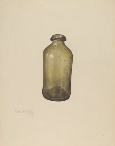 Shoe Blacking Bottle by Anne Nemtzoff, index of american design, 1940