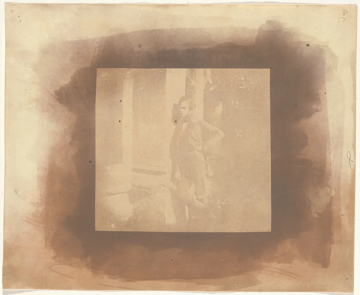 Nicolaas Henneman in the Cloisters at Lacock Abbey by William Henry Fox Talbot, photograph, 1841