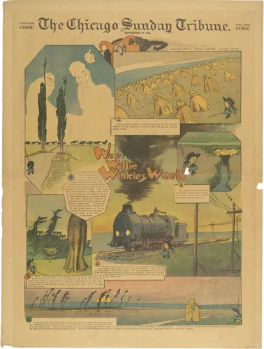 Wee Willie Winkie's World from The Chicago Sunday Tribune by Lyonel Feininger, print, 1906