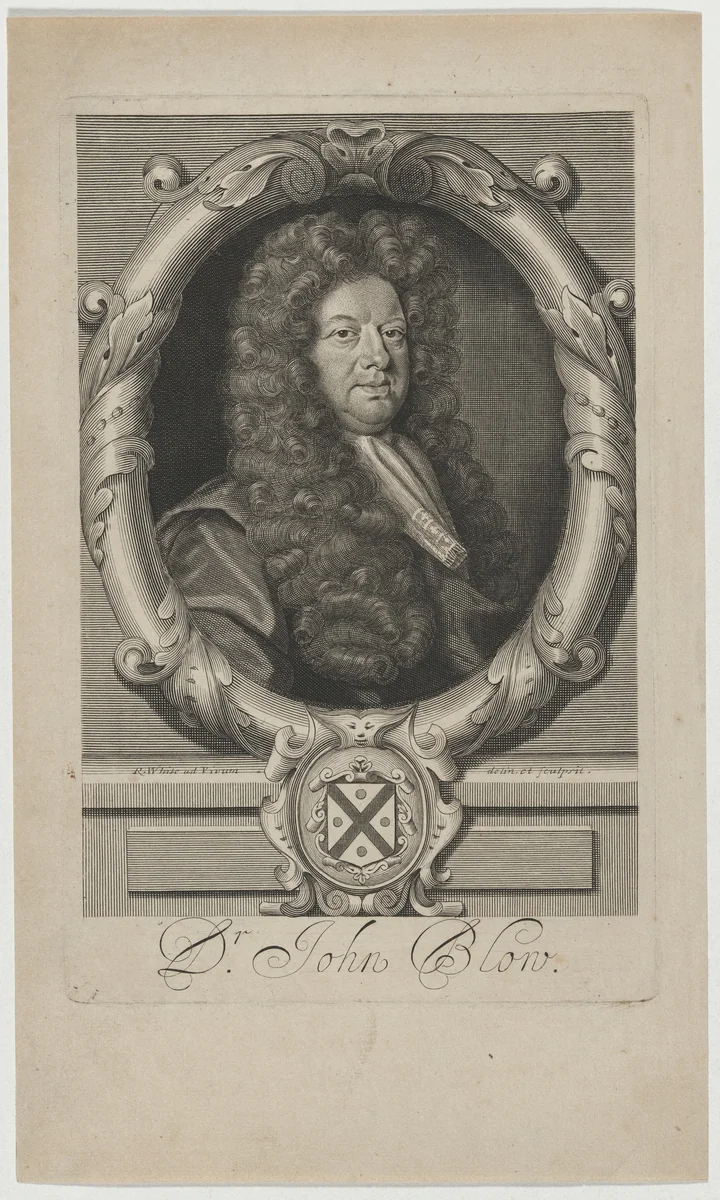 Dr. John Blow, Musical Composer and Organist by Robert White, print, 1700