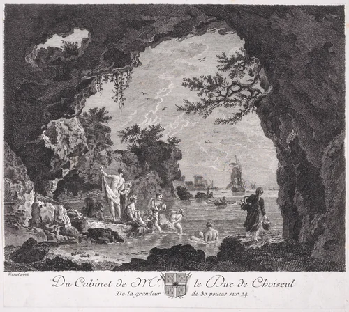 The Bathers by Joseph Vernet, print, 1755-1765