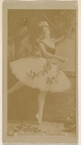 Margarethe Urbanska, from the Actresses series (N245) issued by Kinney Brothers to promote Sweet Caporal Cigarettes by Kinney Brothers Tobacco Company, photograph, 1890