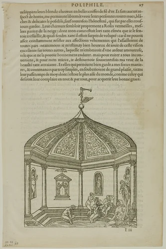 Bath House from Hyperotomachie ou discours du son gede Poliphile, plate 69 from Woodcuts from Books of the XVI Century by Jean Goujon, print, 1554
