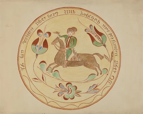 Pa. German Plate by American 20th Century, index of american design, 1935-1942