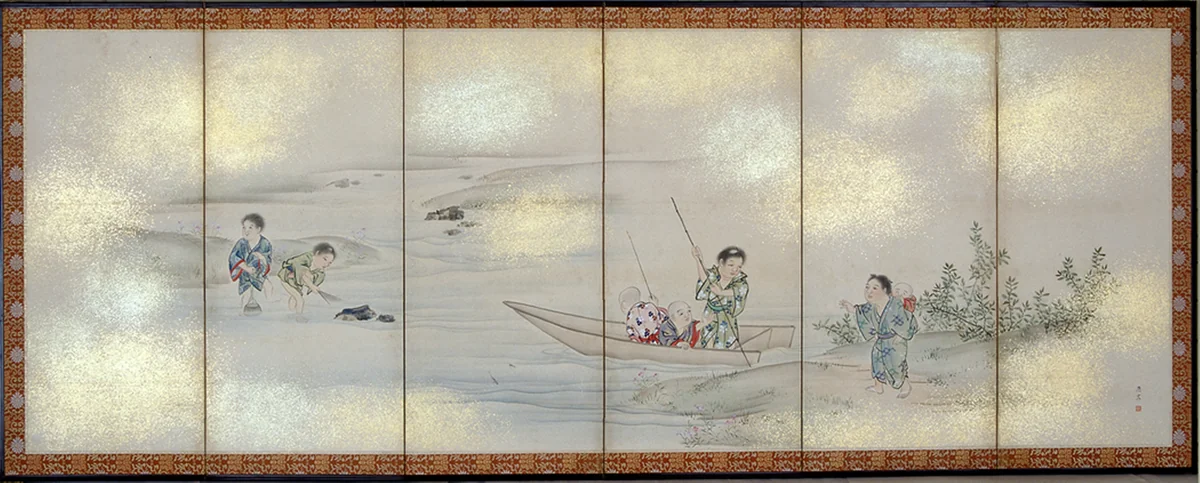 Children Playing in Summer and Winter by Maruyama Ōshin, painting, 1800-1838