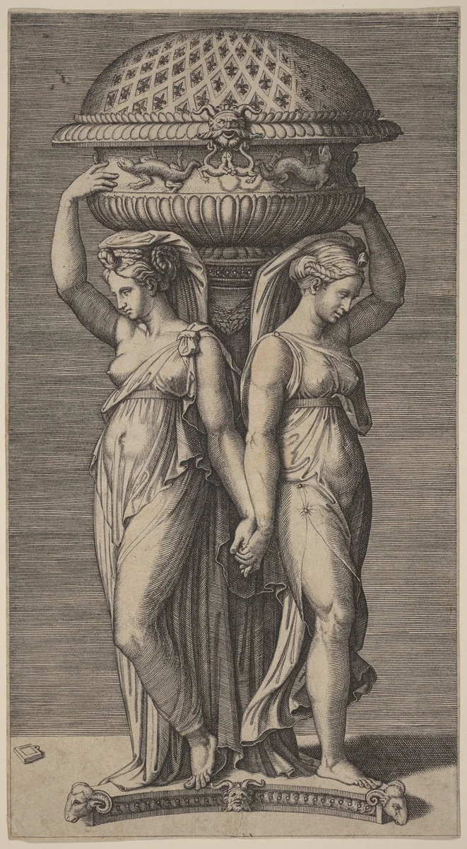 A Censer by Marcantonio Raimondi, print, 1510-1520