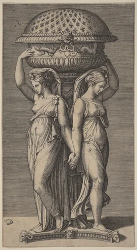 A Censer by Marcantonio Raimondi, print, 1510-1520