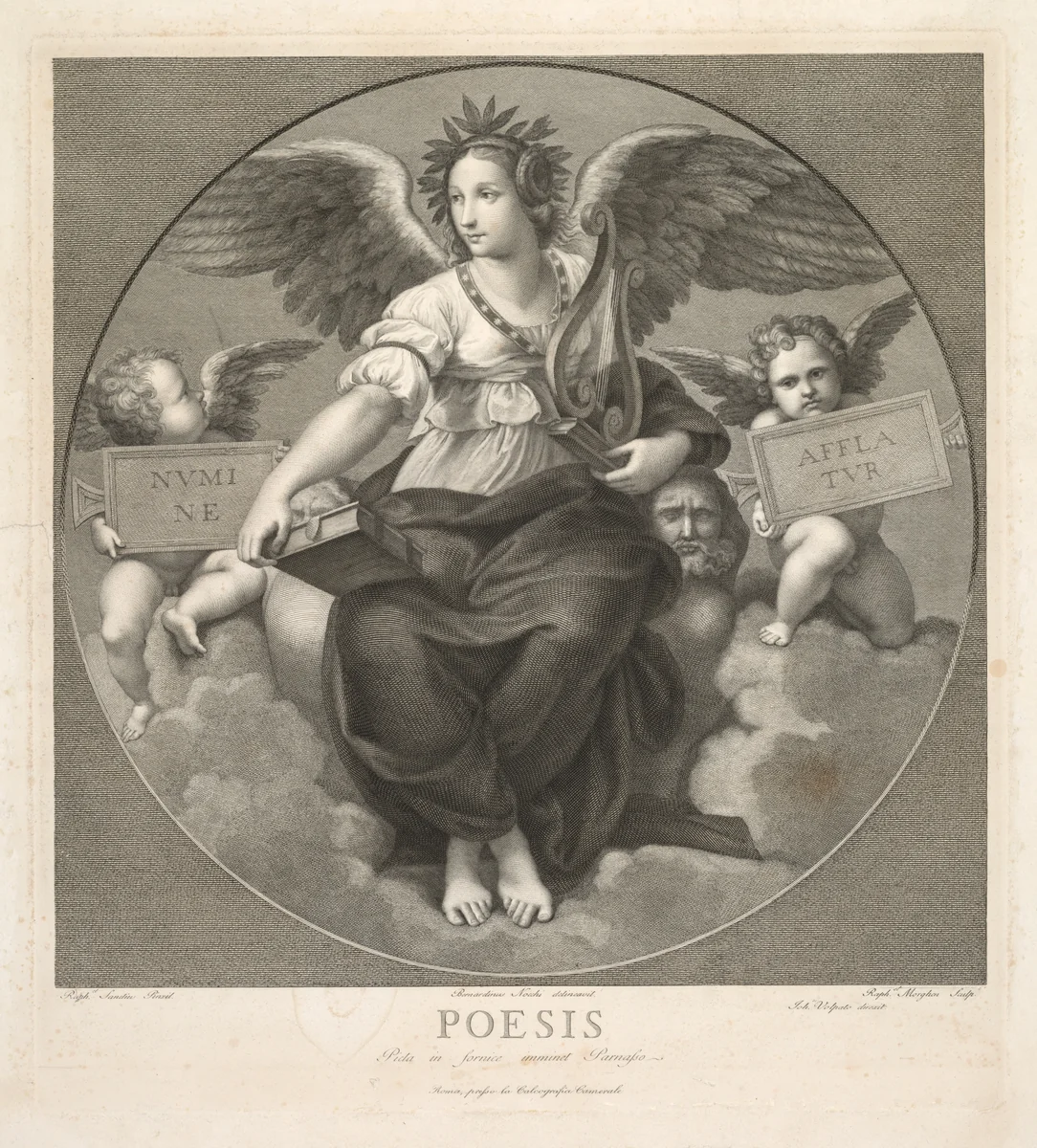 Poesis by Raffaello Morghen, print, 1781-1833