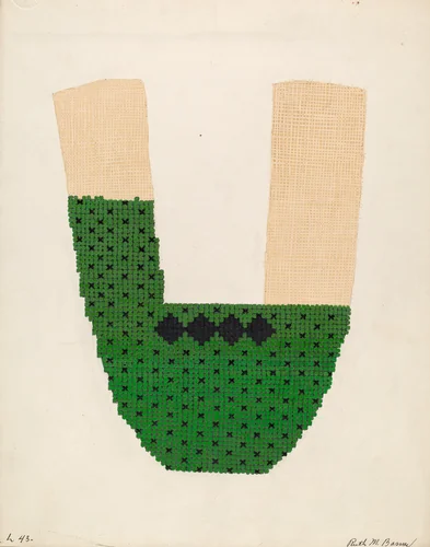 Slipper by Ruth M. Barnes, index of american design, 1937