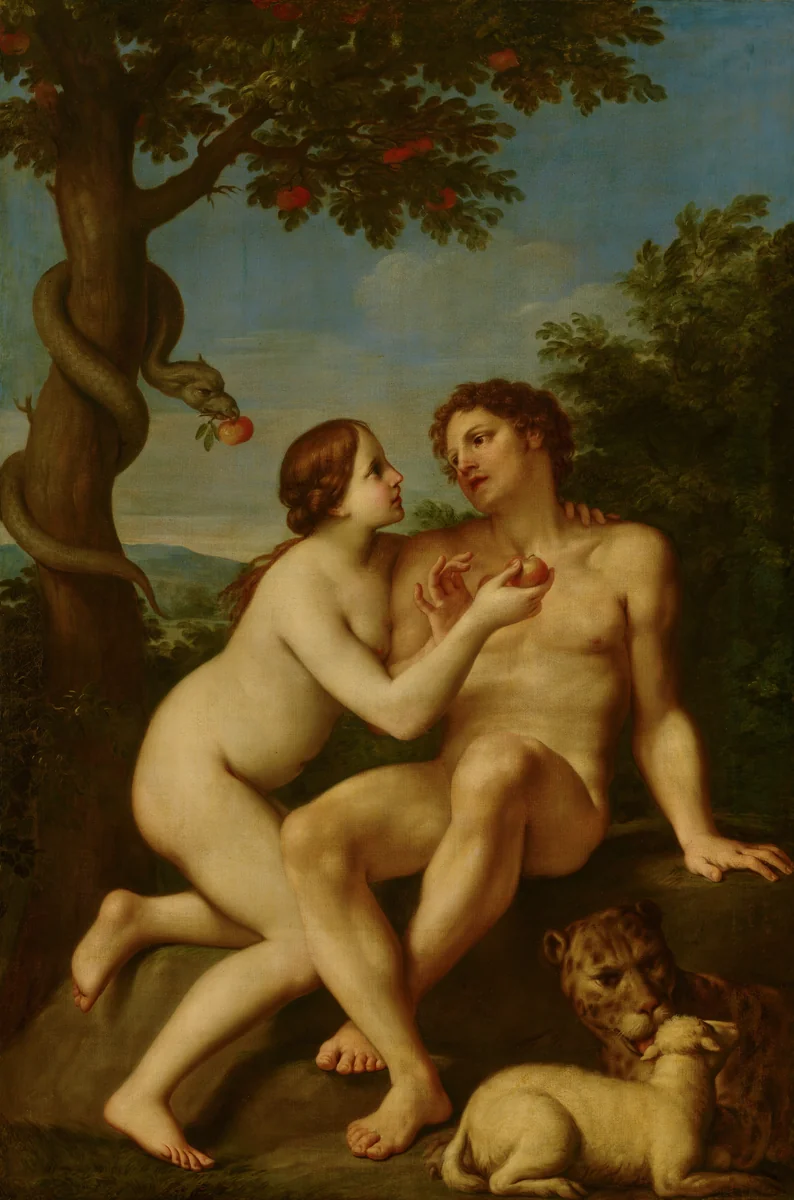 Adam and Eve by Marcantonio Franceschini, painting, 1680