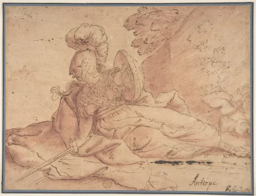 Antiope by anonymous, drawing, 1600-1699
