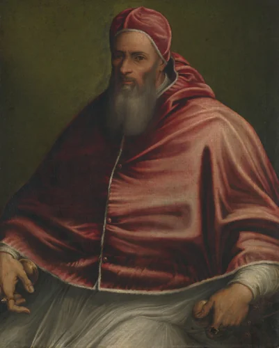 Pope Julius III (formerly entitled Pope Paul III) by Unknown, painting, 1550-1600