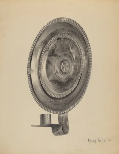 Candle Sconce by Amelia Tuccio, index of american design, 1938