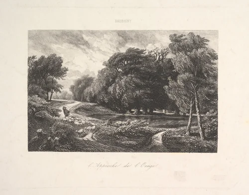 The Approaching Storm by Charles-François Daubigny, print, 1844