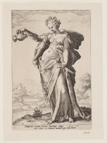Temperance, from The Virtues by Jacob Matham, print, 1593