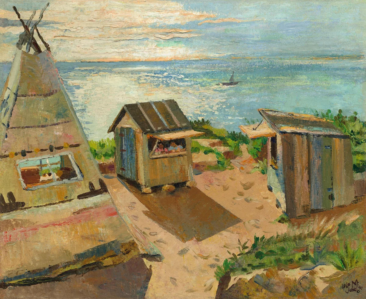 Indian Shops, Gay Head, Massachusetts by Lois Mailou Jones, painting, 1940