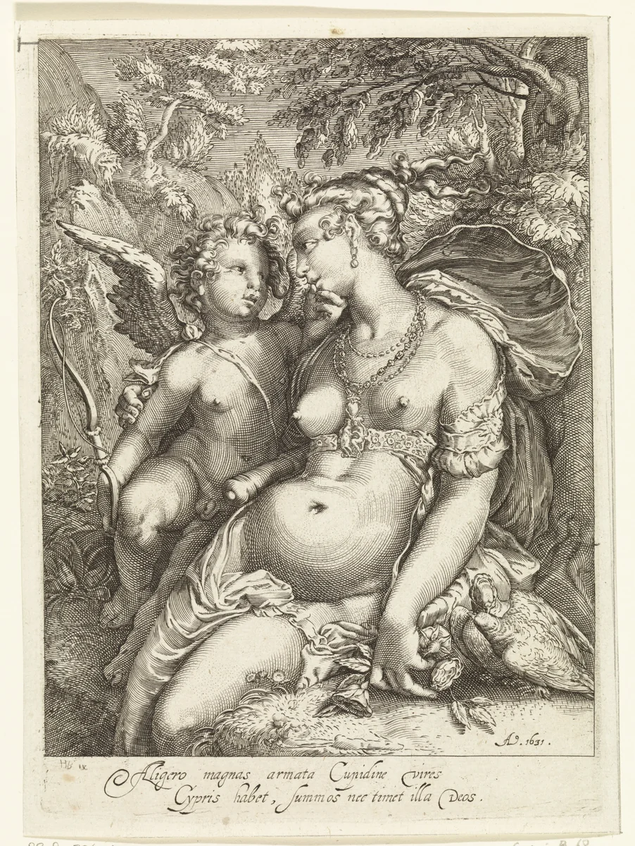 Venus en Amor by anonymous, print, 1631