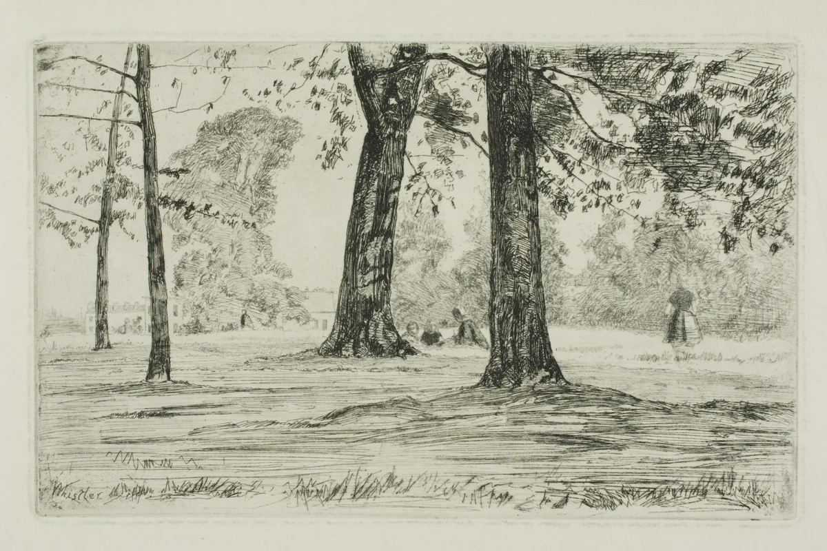 Greenwich Park by James McNeill Whistler, print, 1859