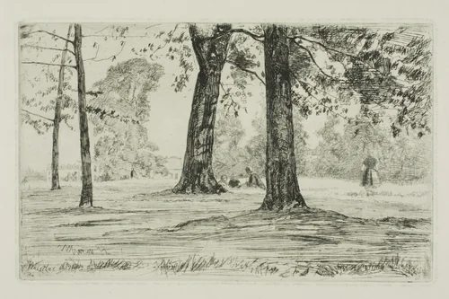 Greenwich Park by James McNeill Whistler, print, 1859
