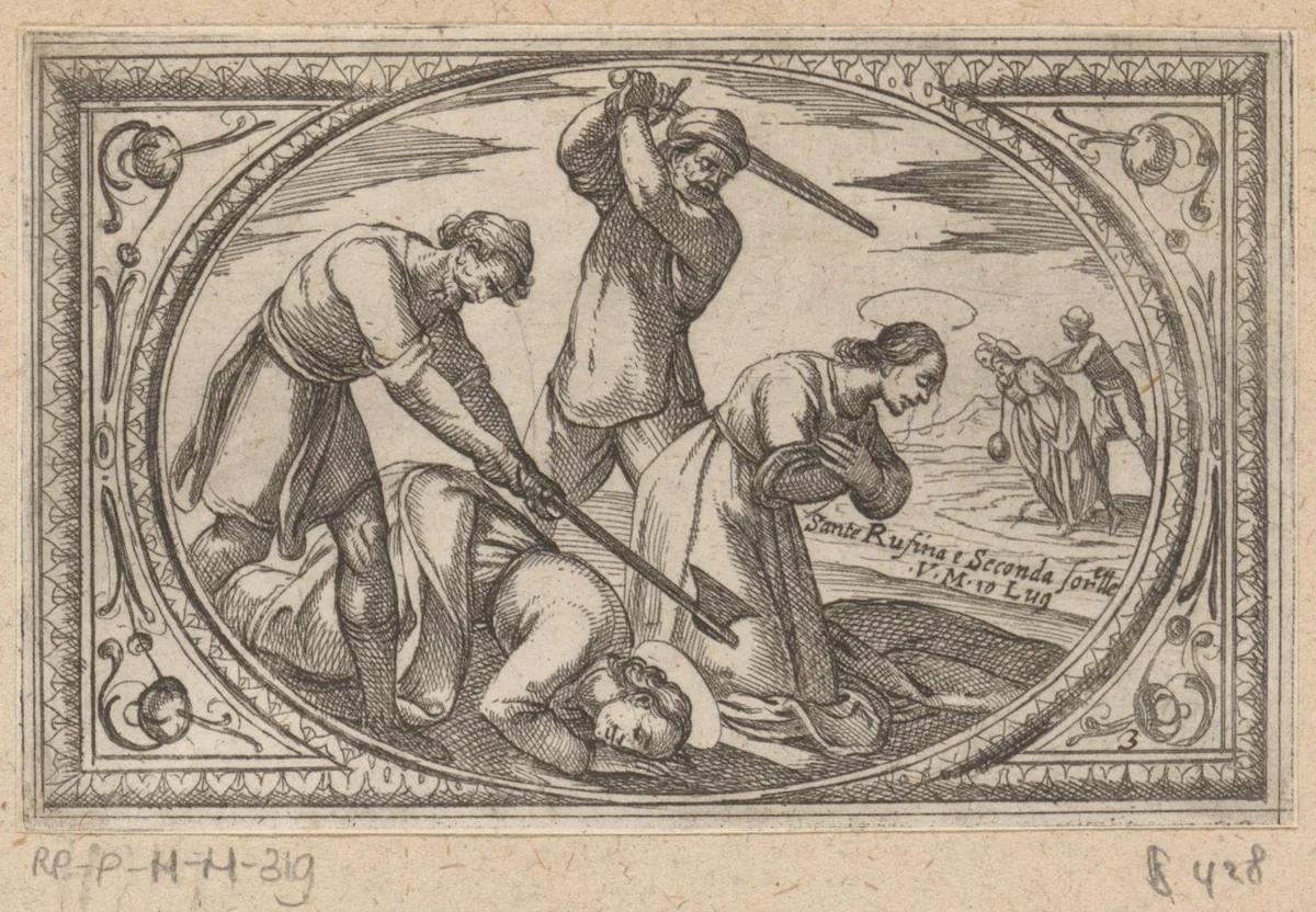 H. Rufina en H. Seconda by Antonio Tempesta, print, 1565-1630