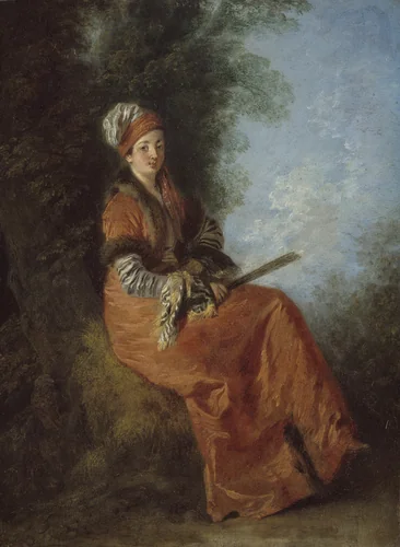 The Dreamer (La Rêveuse) by Jean-Antoine Watteau, painting, 1712-1714