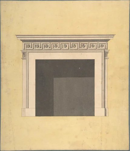 Design for a Chimneypiece by John Yenn, drawing, 1770-1821