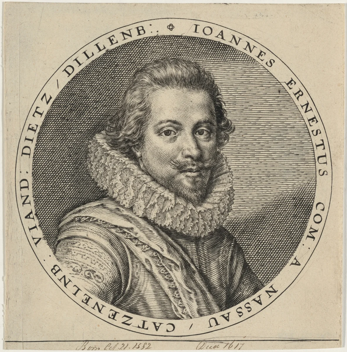 Johan Ernest of Nassau by Unknown 19th Century, print, 1800-1899