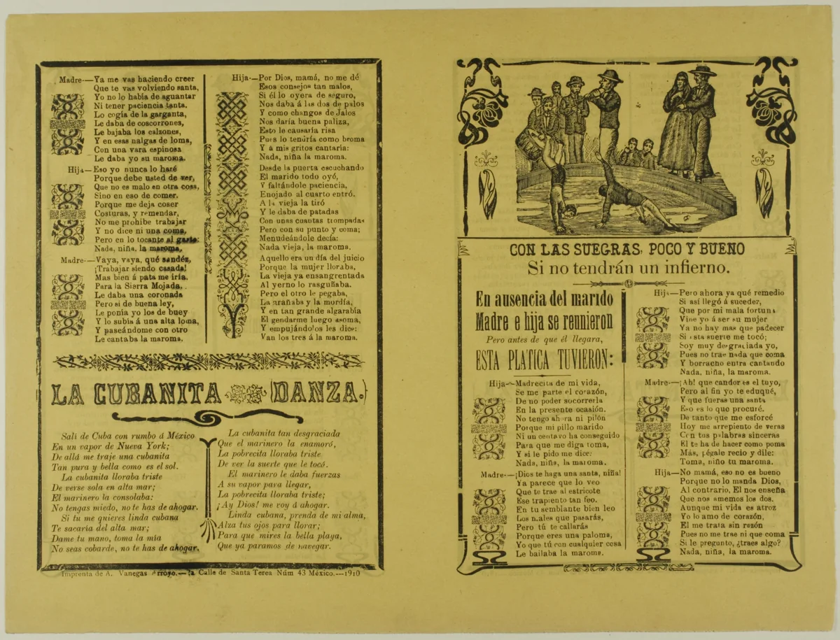 Con las suegras, poco y bueno (With the Mother-in-Laws, Little and Good) by Manuel Manilla, print, 1850-1900