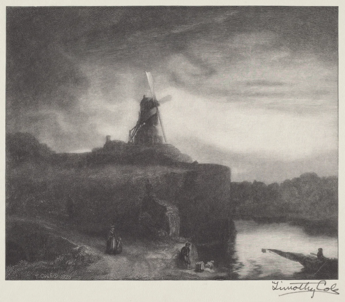 The Mill by Timothy Cole
Rembrandt van Rijn, print, 1920