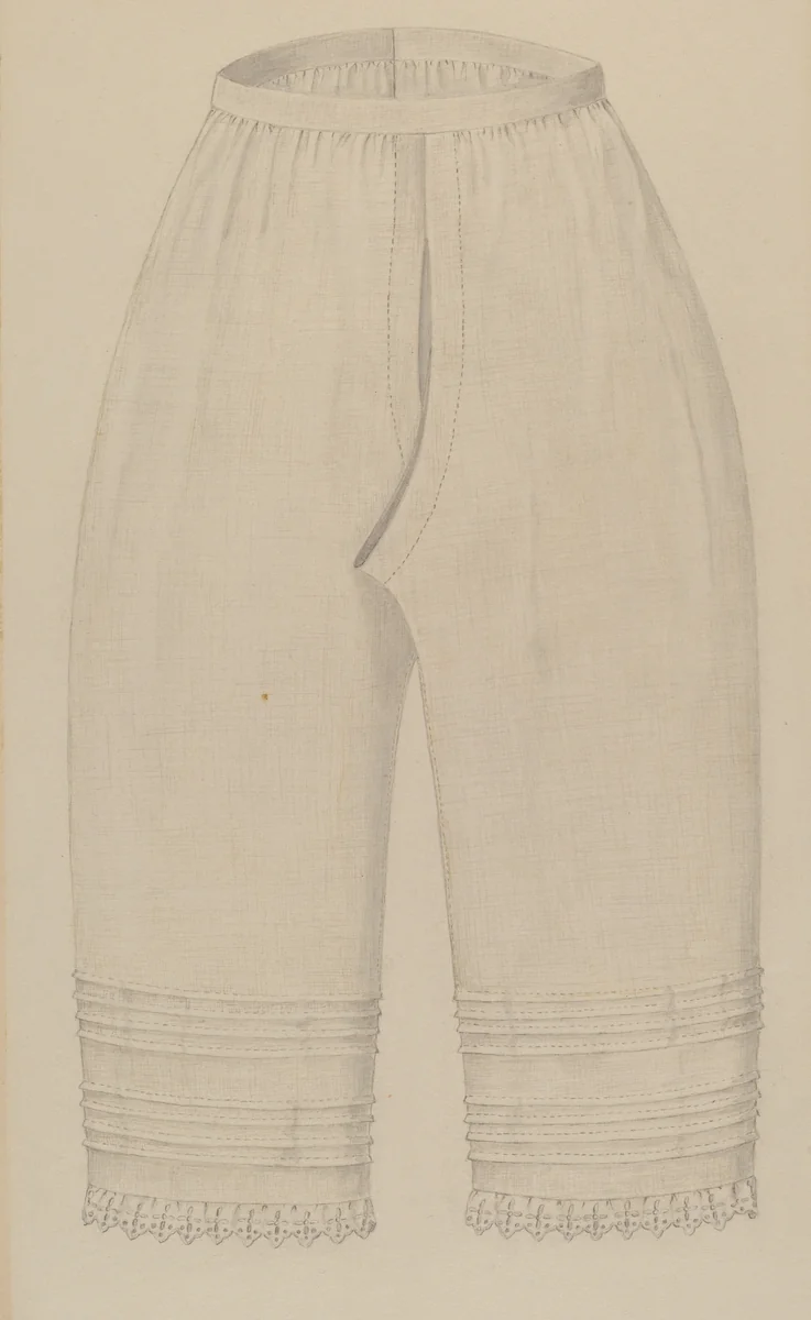 Woman's Drawers by Margaret Concha, index of american design, 1937