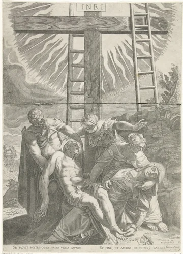 Kruisafneming by Unknown, print, 1580-1620