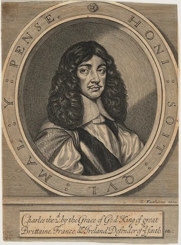 Charles II by William Faithorne, print, 1616-1691