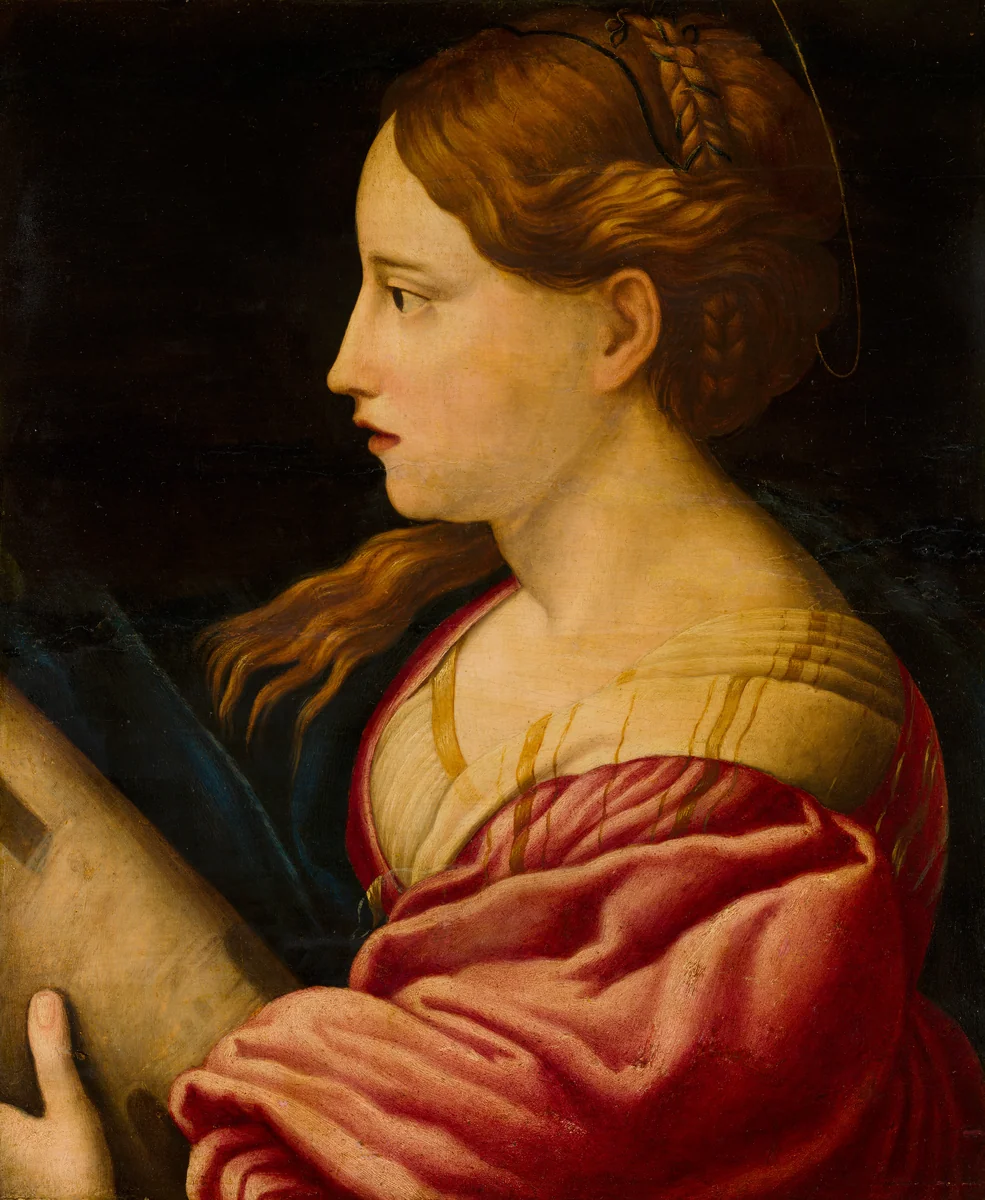 St Barbara by Parmigianino, painting