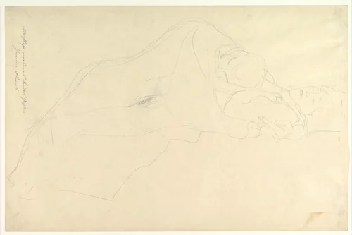 The Lovers by Gustav Klimt, drawing, 1913