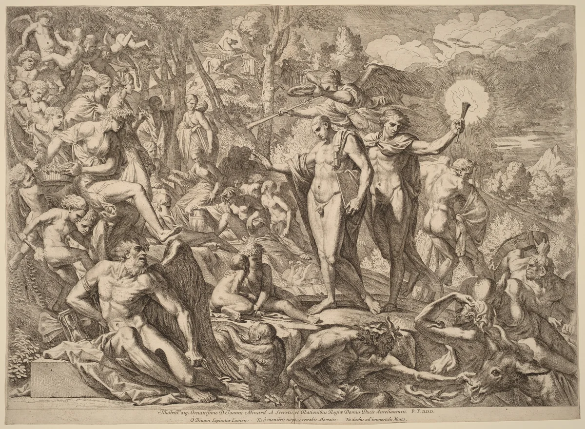 Parnassus by Pietro Testa, print, 1639-1649