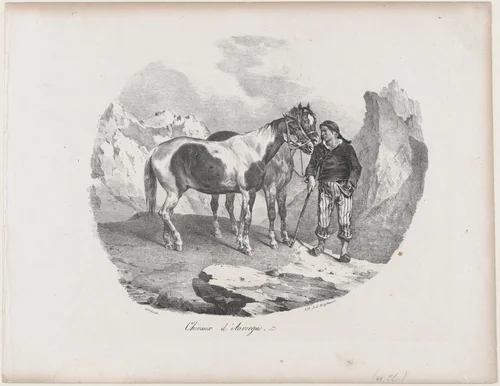 Horses of Auvergne by Théodore Gericault, print, 1822