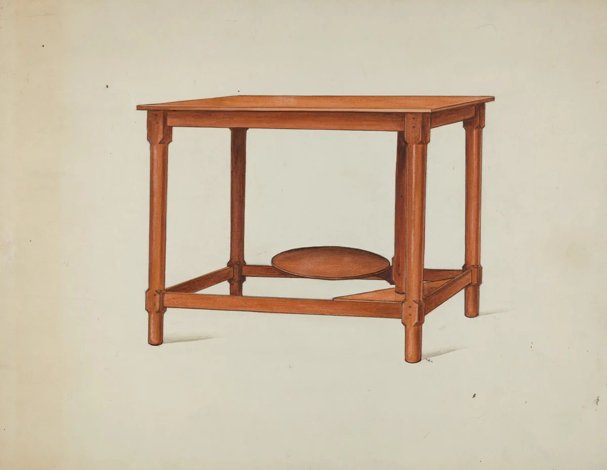 Shaker Wash Stand by Ray Holden, index of american design, 1936