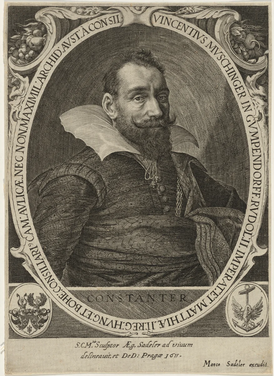 Vincent Muschinger by Aegidius Sadeler II, print, 1611