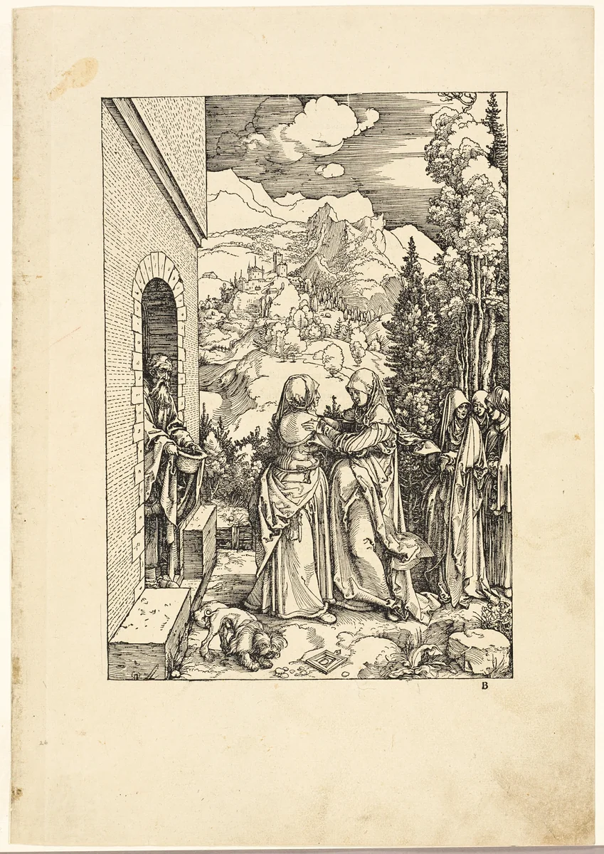 The Visitation, from The Life of the Virgin by Albrecht Dürer, print, 1504