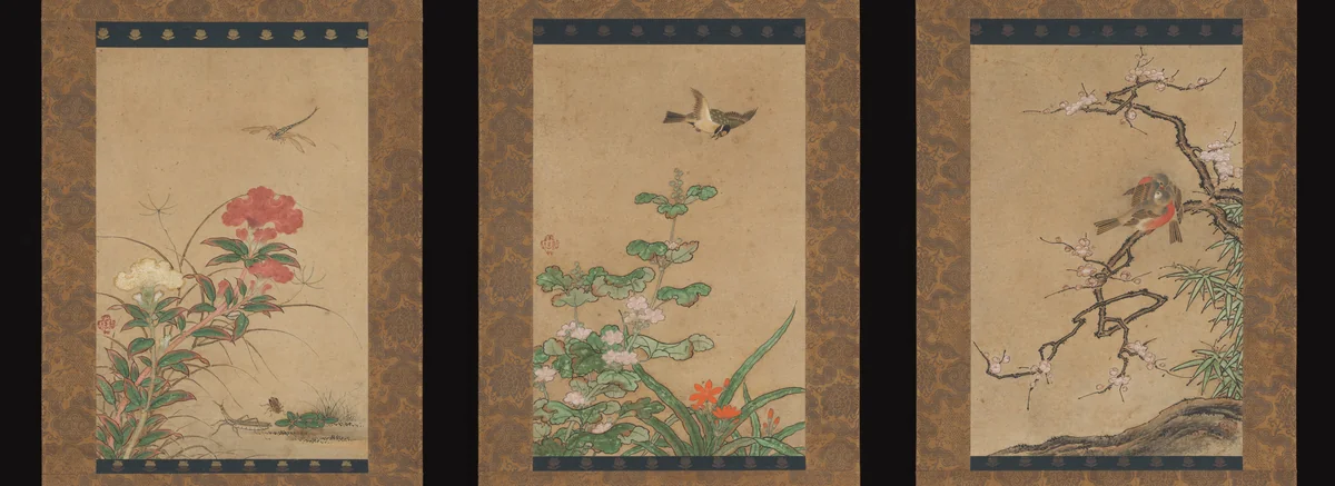 Birds and Flowers by Kano Motonobu (狩野元信), painting, 1534-1566