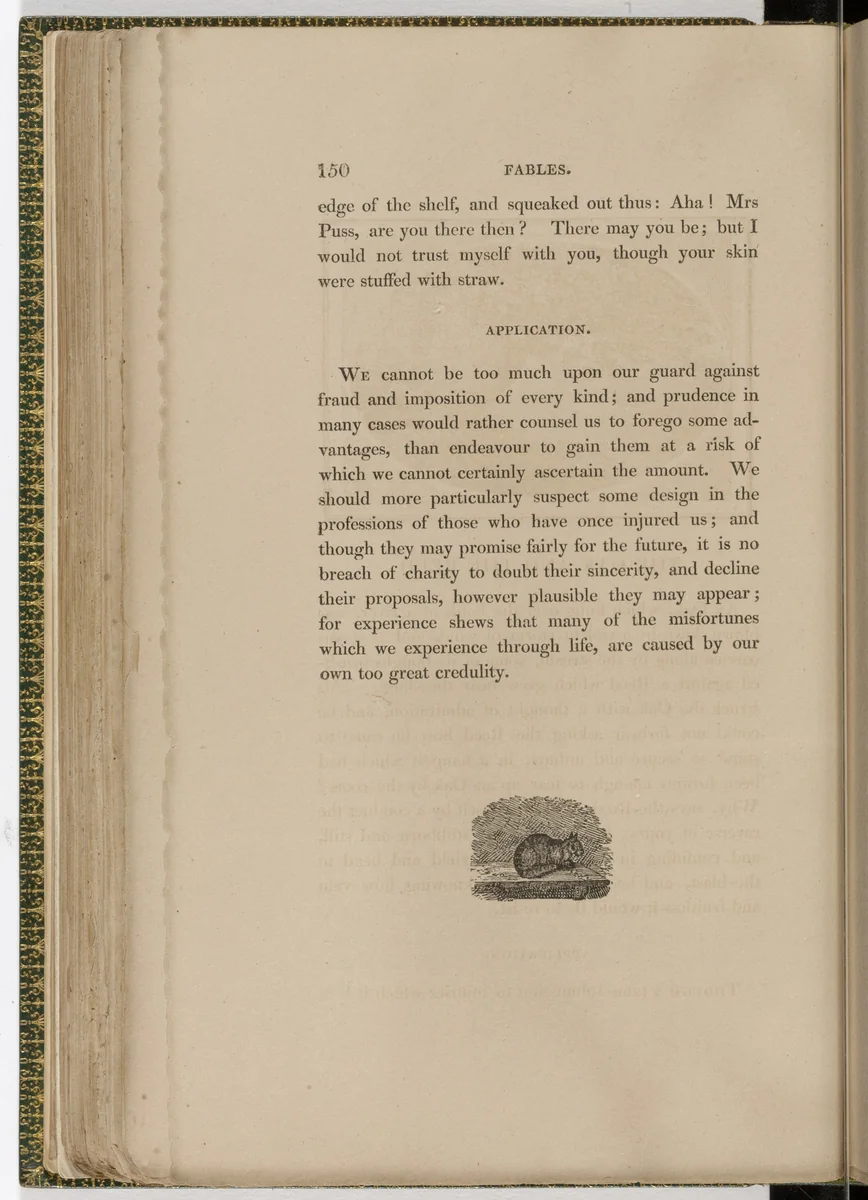 Tailpiece (page 150) from The Fables of Aesop by Thomas Bewick, illustrated book, 1818