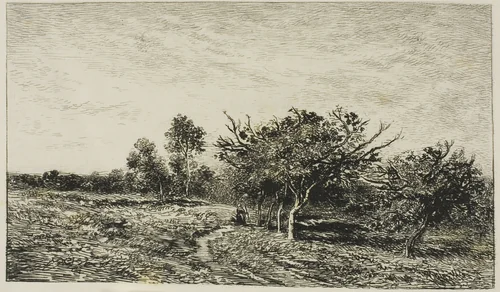 Apple Trees at Auvers by Charles-François Daubigny, print, 1877