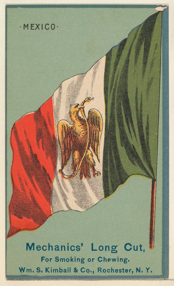 Mexico, from the National Flags series (N195) issued by Wm. S. Kimball & Co. by William S. Kimball & Company, print, 1891