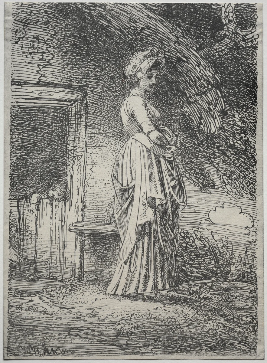 Specimens of Polyautography: The Lost Apple by Thomas Stothard, print, 1803