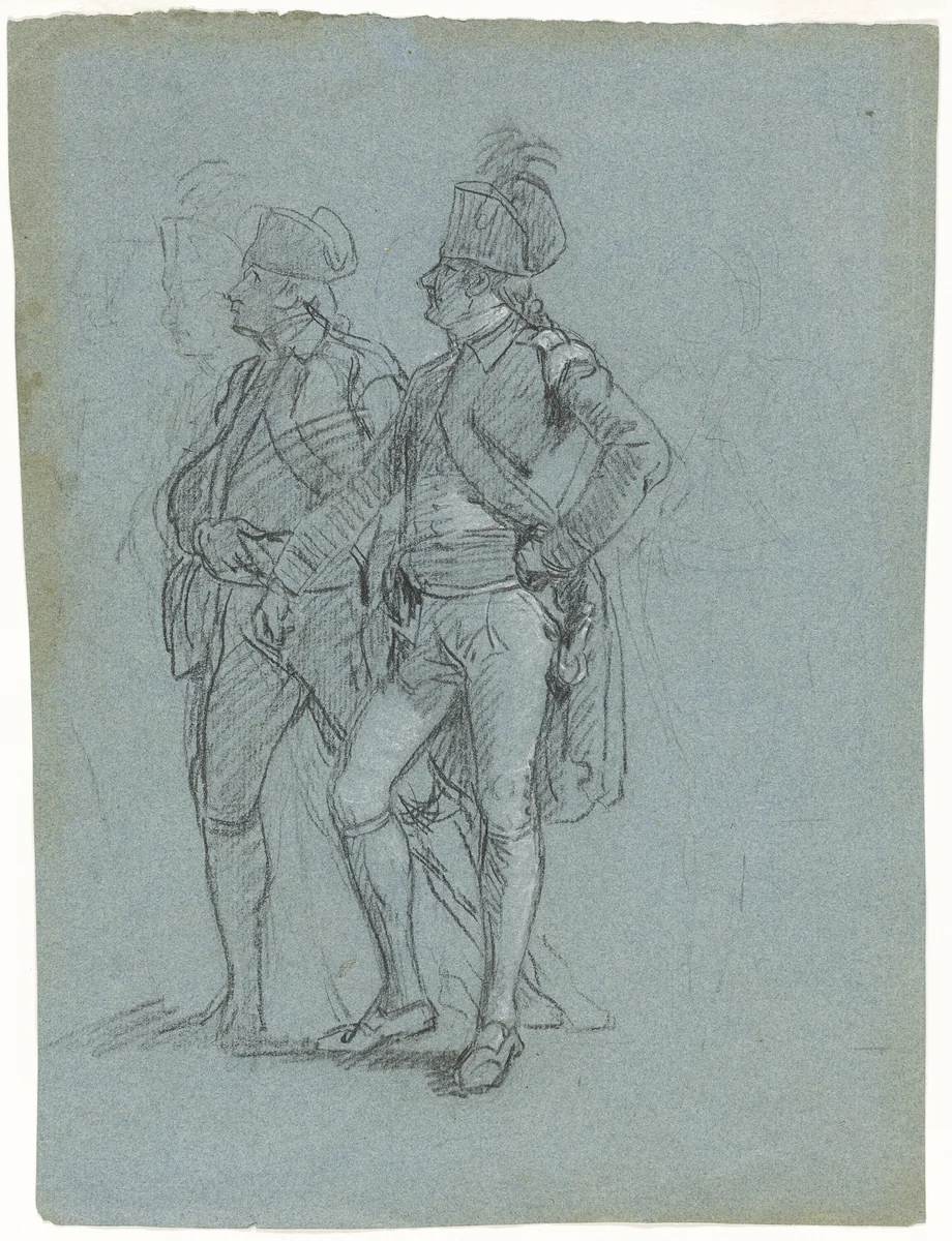 Sketch for "Siege of Gibraltar" by John Singleton Copley, drawing, 1785-1789
