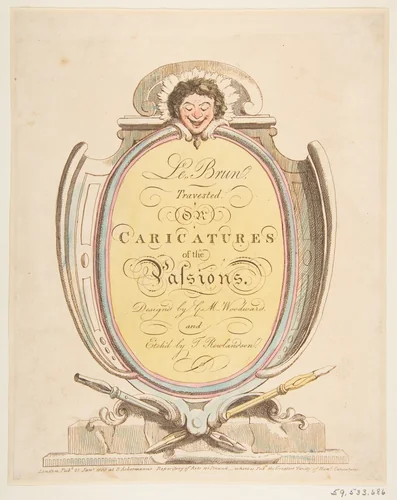 Title Page: Le Brun Travested, or Caricatures of the Passions by Thomas Rowlandson, print, 1800