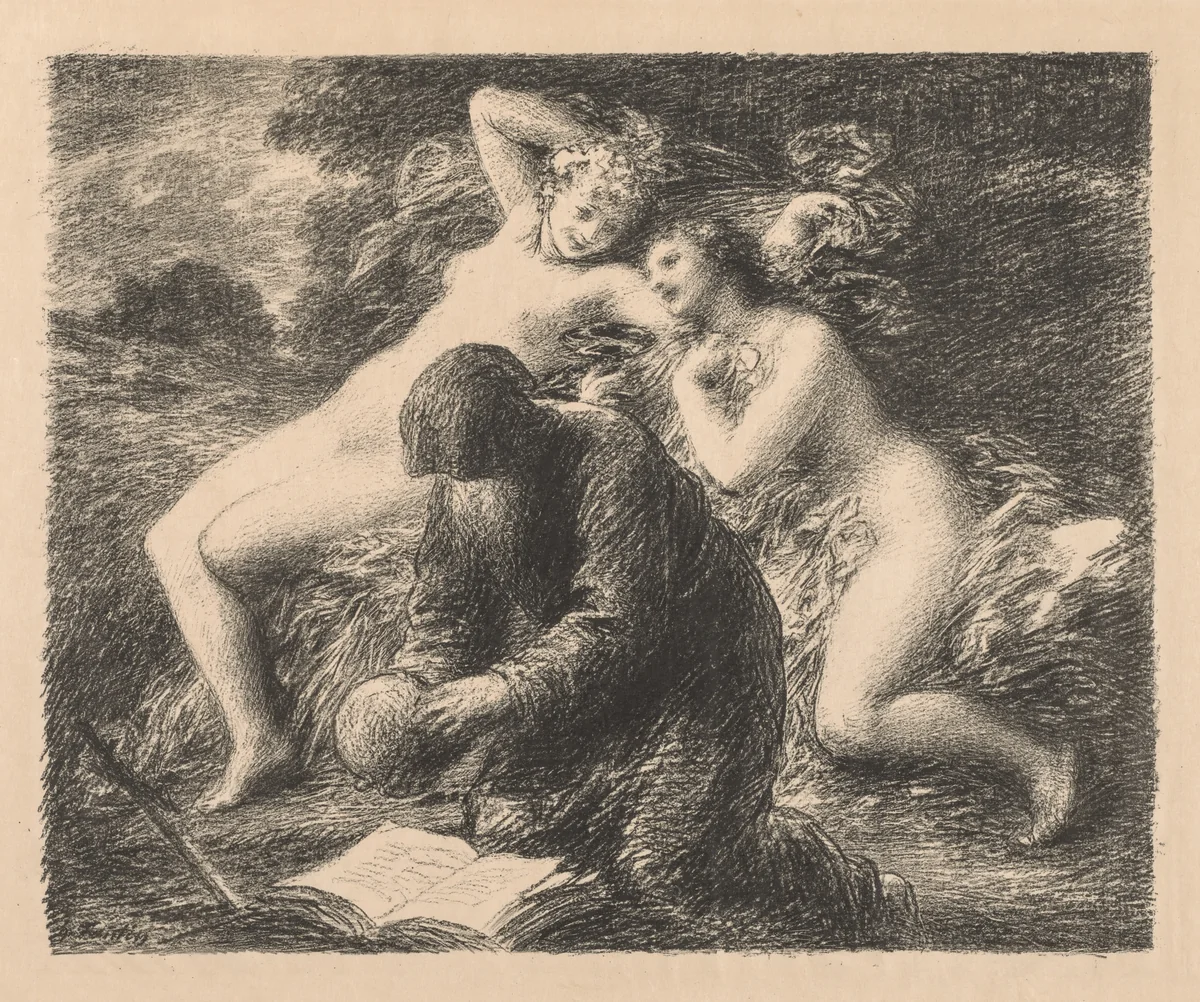 Temptation of St. Anthony by Henri Fantin-Latour, print, 1893