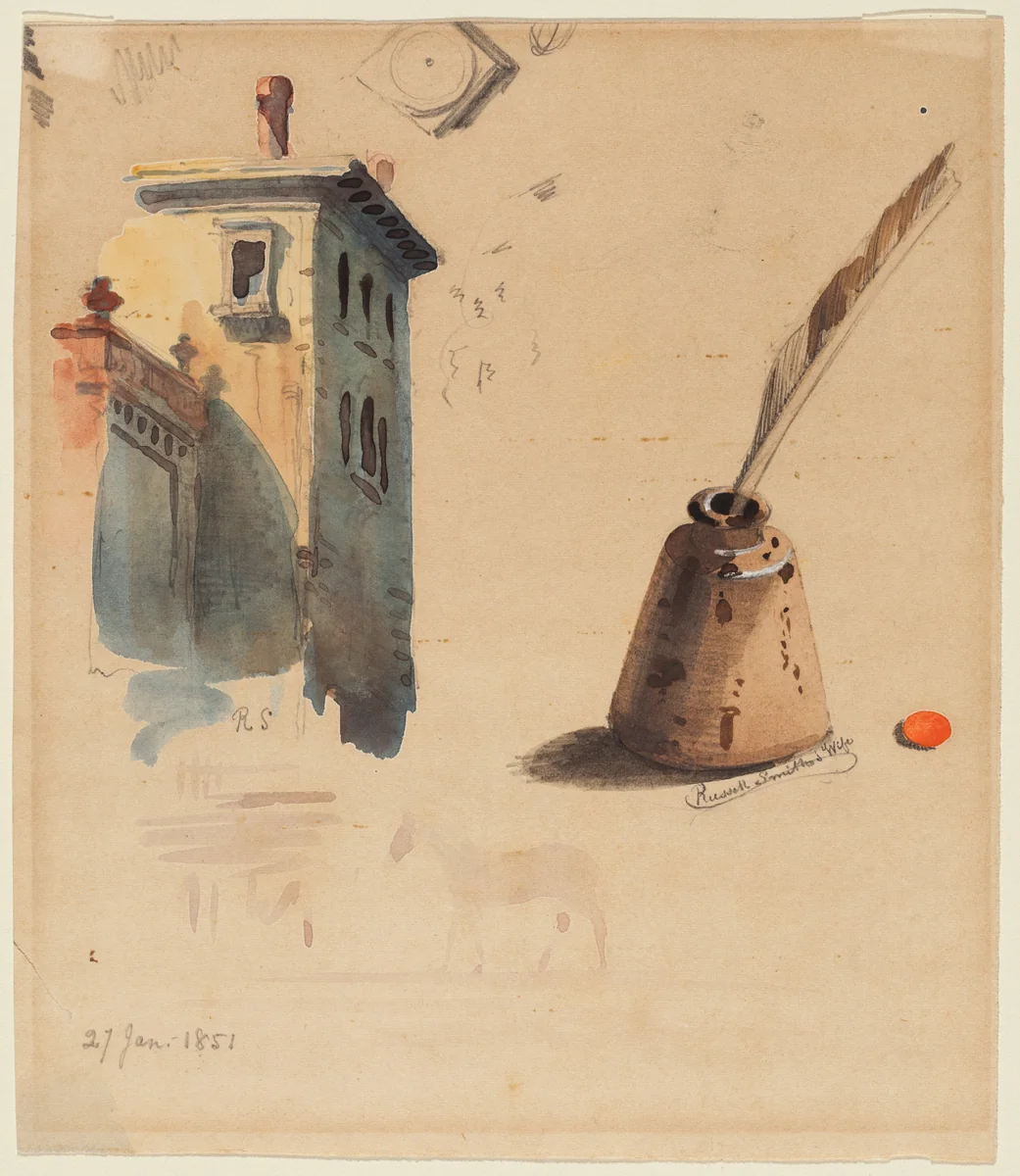Untitled by Russell Smith; Mary Wilson Smith, drawing, 1846-1856