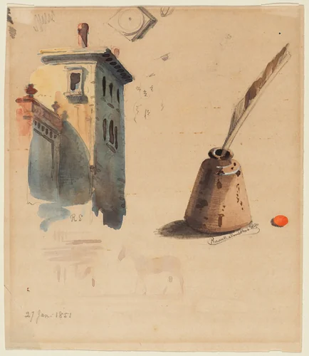 Untitled by Russell Smith; Mary Wilson Smith, drawing, 1846-1856